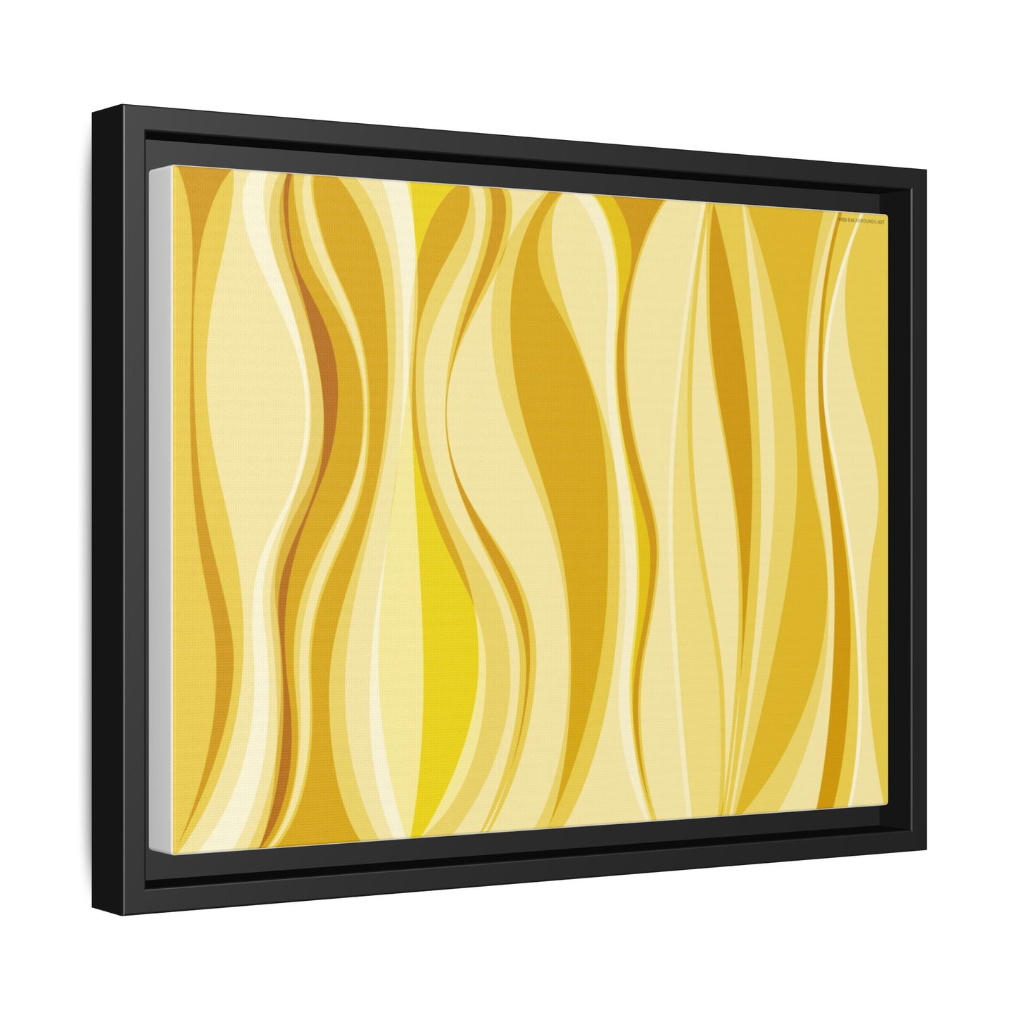 Modern Abstract Framed Art Print, Yellow Wave Canvas, Home Décor, Wall Art, Minimalist Design, Gift for Her, Art for Living Room