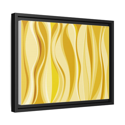Modern Abstract Framed Art Print, Yellow Wave Canvas, Home Décor, Wall Art, Minimalist Design, Gift for Her, Art for Living Room