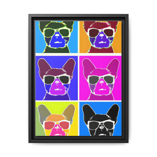 Colorful Dog Art Print - Framed Matte Canvas