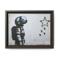 Astronaut Wall Art - Framed Matte Canvas Print for Dreamers and Space Enthusiasts