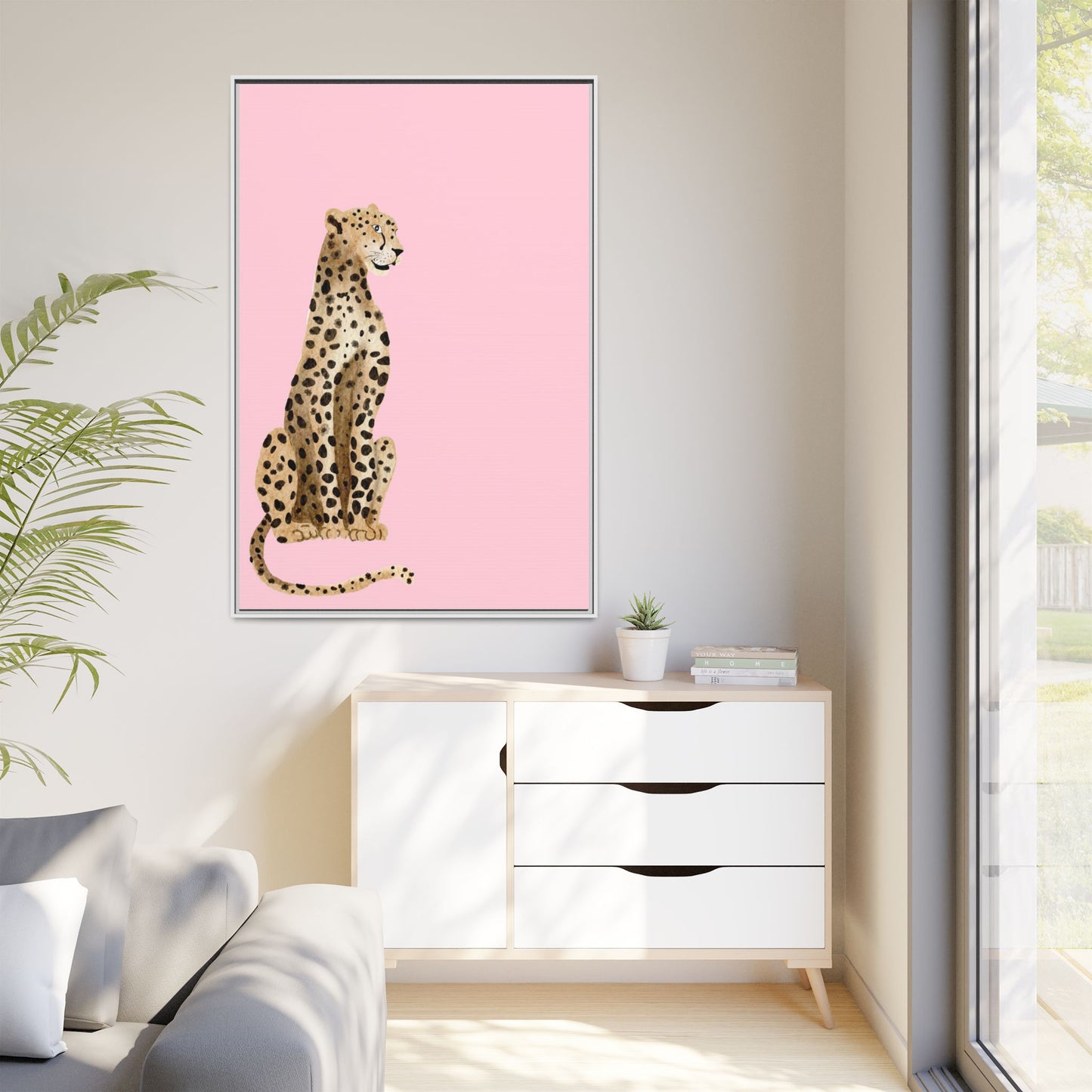 Leopard Art Print - Stylish Framed Canvas for Modern Decor