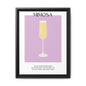Mimosa Recipe Canvas Wall Art, Framed Home Decor, Kitchen Wall Art, Brunch Decoration, Gift for Foodies, Modern Art Print