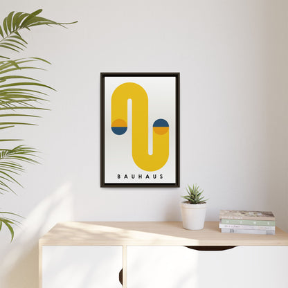 Bauhaus-Inspired Framed Matte Canvas Art - Modern Wall Decor