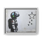 Astronaut Wall Art - Framed Matte Canvas Print for Dreamers and Space Enthusiasts