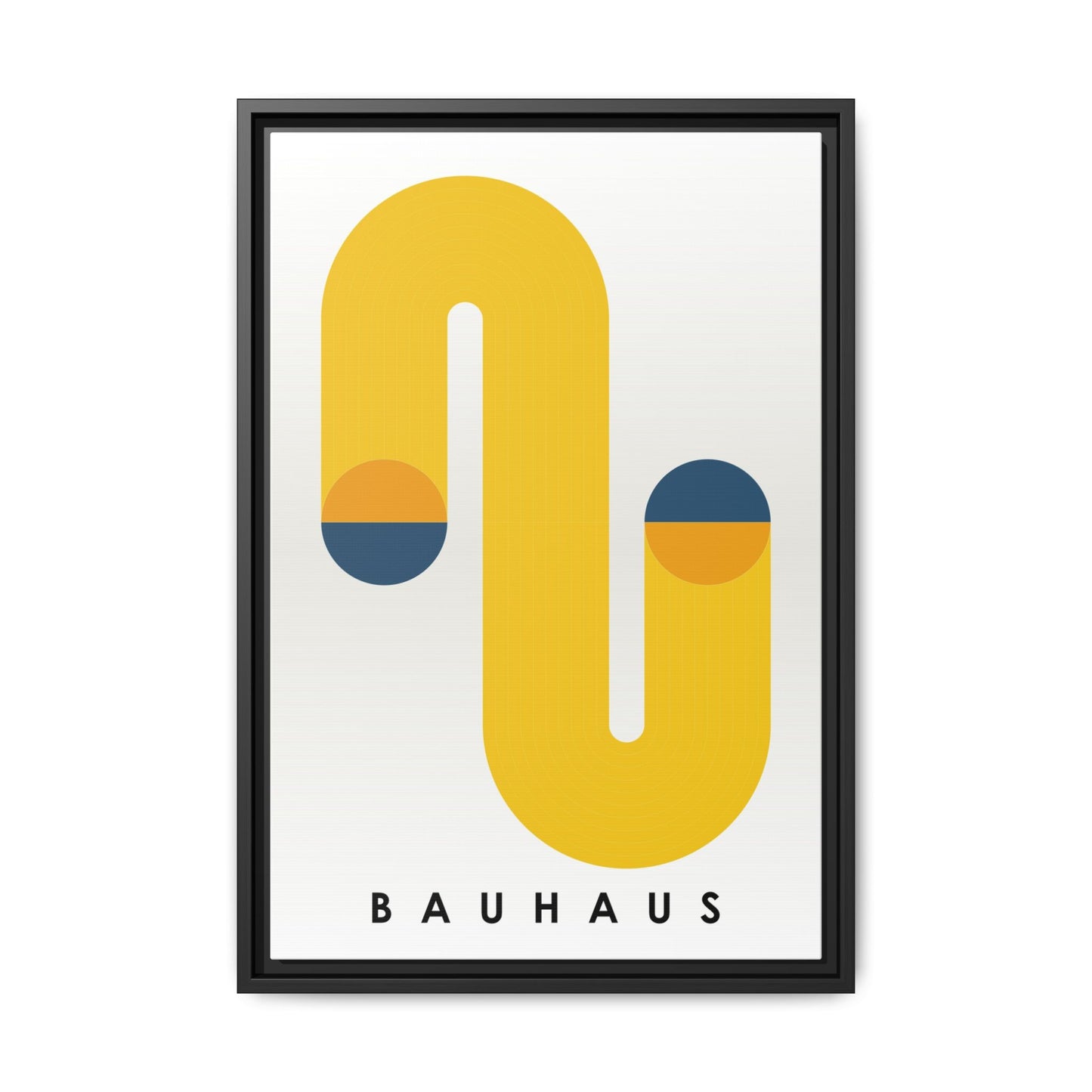 Bauhaus-Inspired Framed Matte Canvas Art - Modern Wall Decor