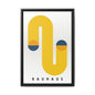 Bauhaus-Inspired Framed Matte Canvas Art - Modern Wall Decor