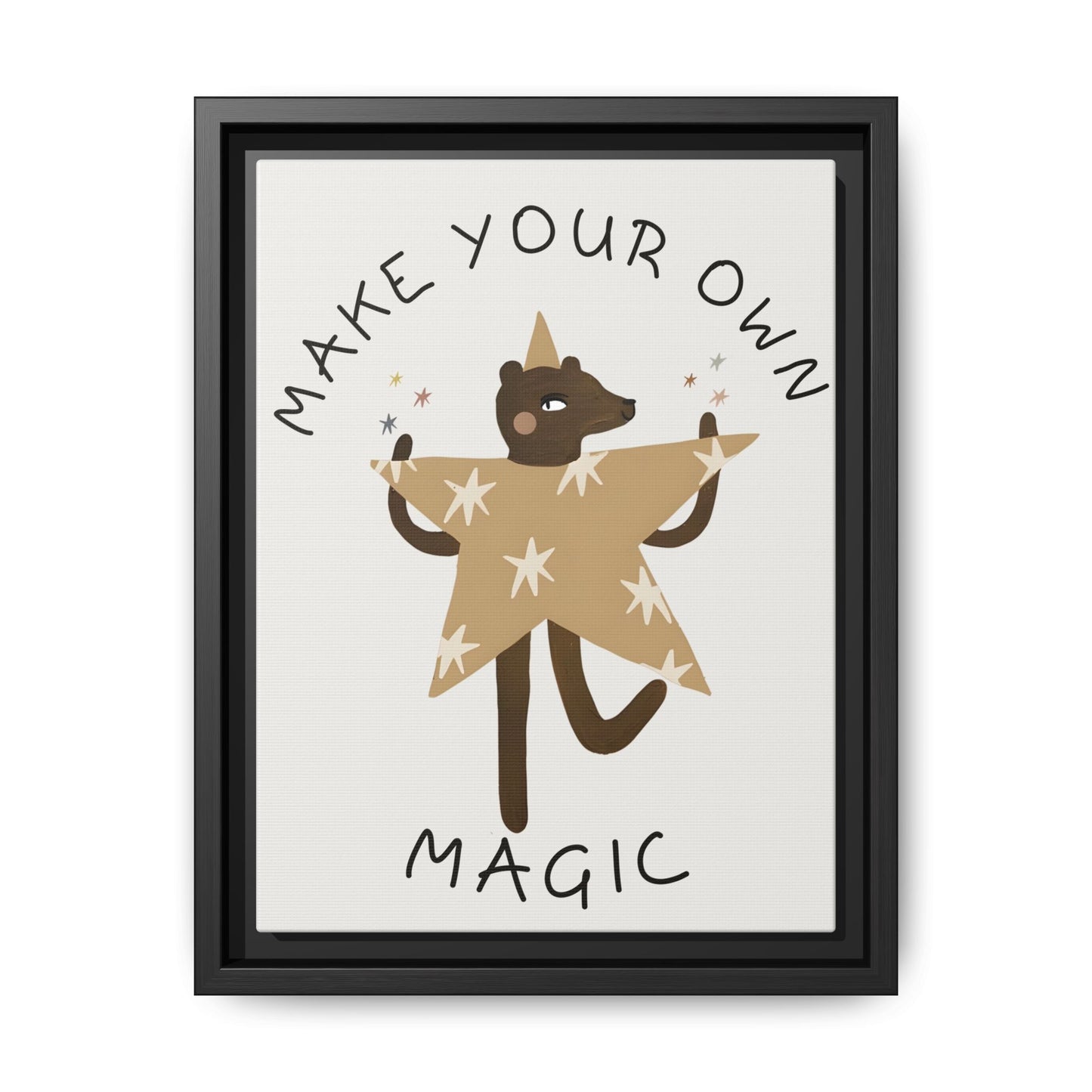 Magic-Inspiring Framed Canvas Art | Home Decor, Wall Art, Inspirational Gift, Bear Decor, Kids Room Artwork