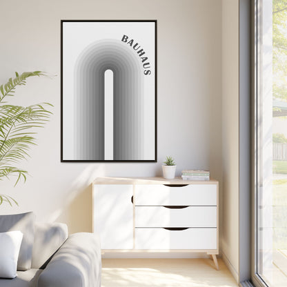 Bauhaus Framed Matte Canvas Art - Modern Geometric Wall Decor