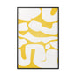 Abstract Yellow Art Print - Framed Matte Canvas Wall Decor