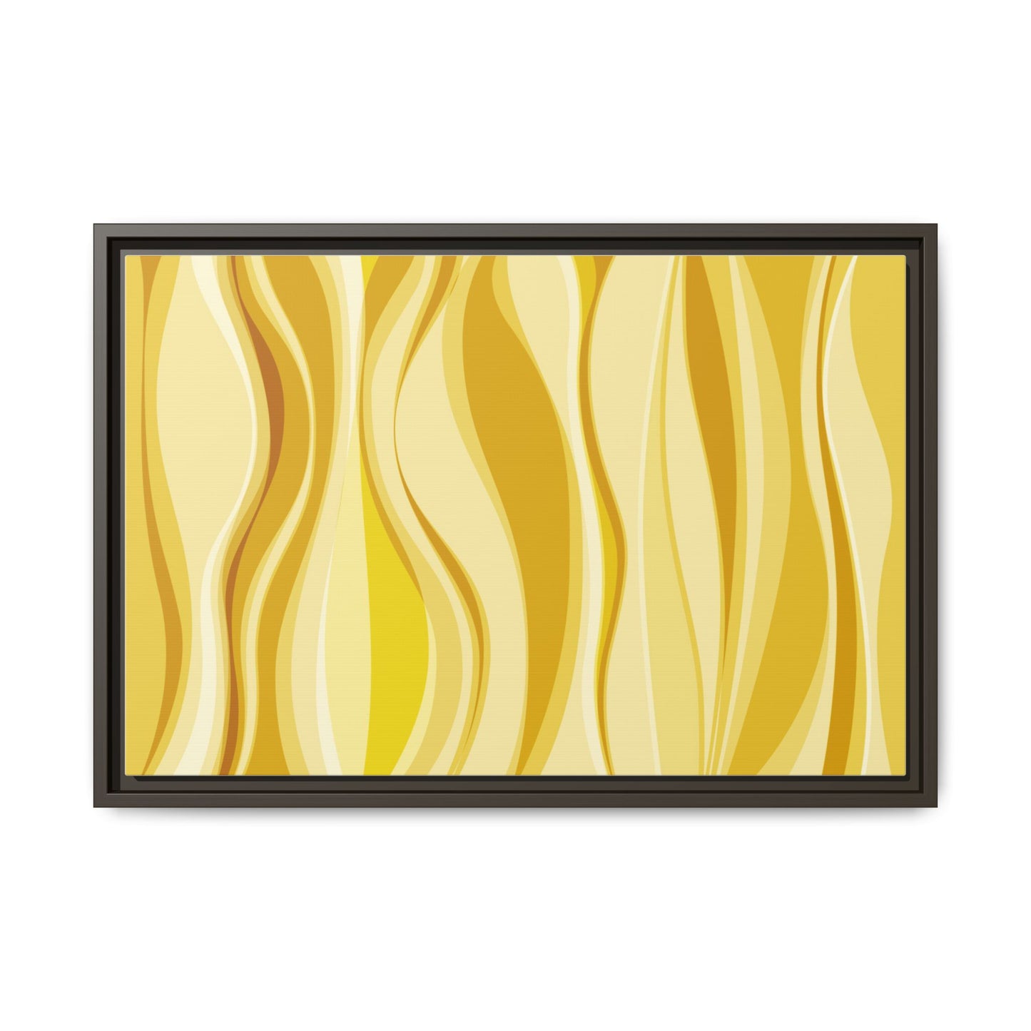 Modern Abstract Framed Art Print, Yellow Wave Canvas, Home Décor, Wall Art, Minimalist Design, Gift for Her, Art for Living Room