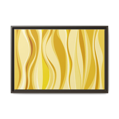 Modern Abstract Framed Art Print, Yellow Wave Canvas, Home Décor, Wall Art, Minimalist Design, Gift for Her, Art for Living Room