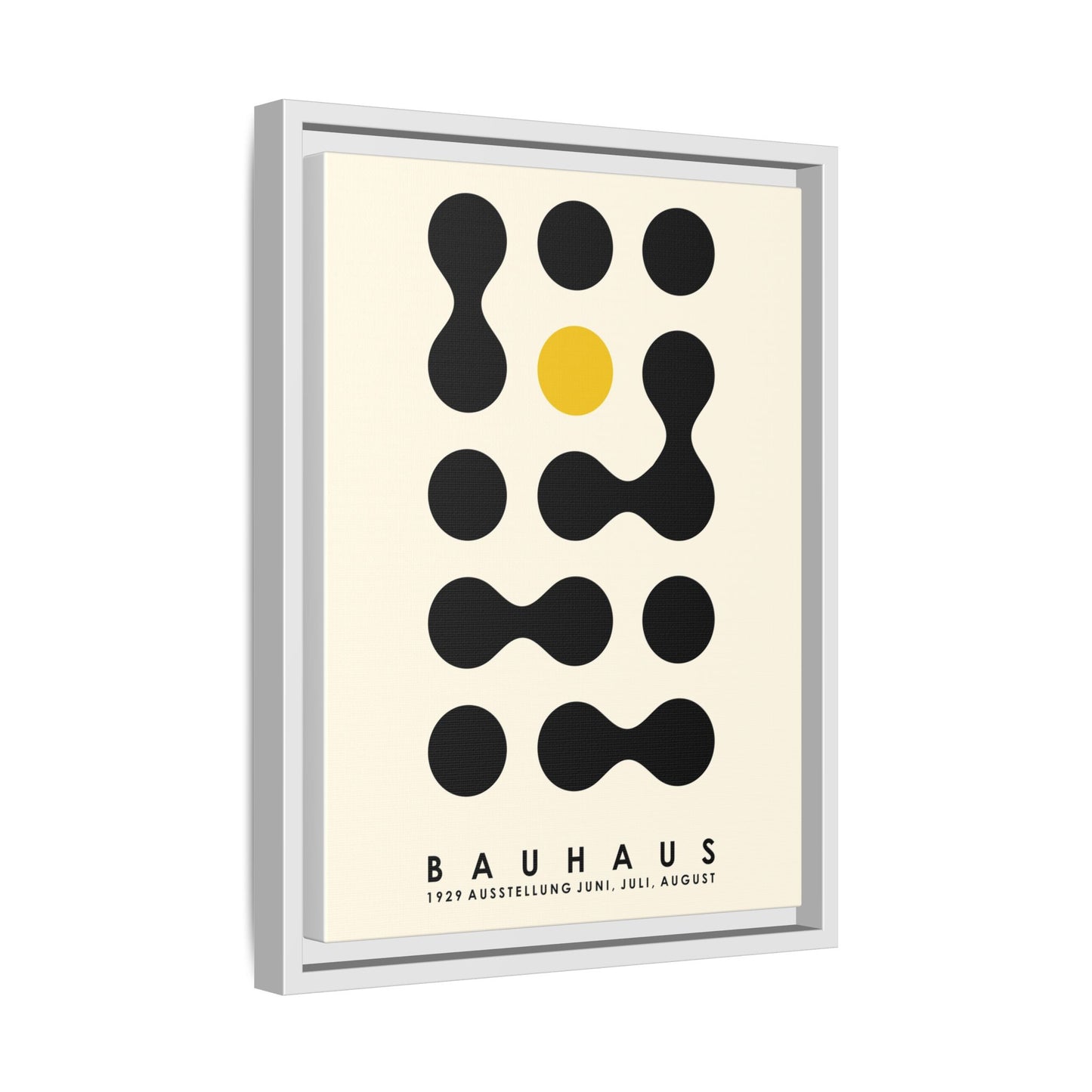 Bauhaus Inspired Framed Canvas Art - Modern Wall Decor