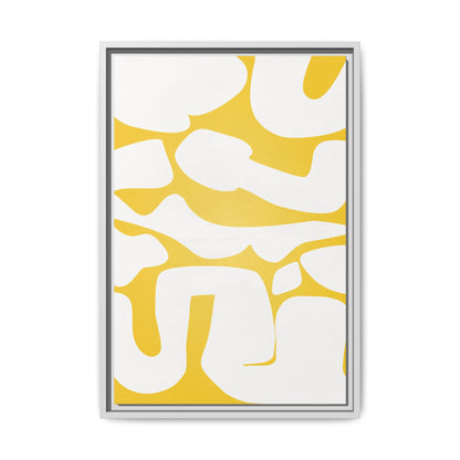 Abstract Yellow Art Print - Framed Matte Canvas Wall Decor
