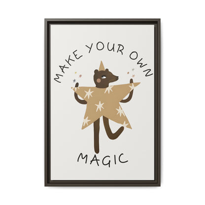Magic-Inspiring Framed Canvas Art | Home Decor, Wall Art, Inspirational Gift, Bear Decor, Kids Room Artwork