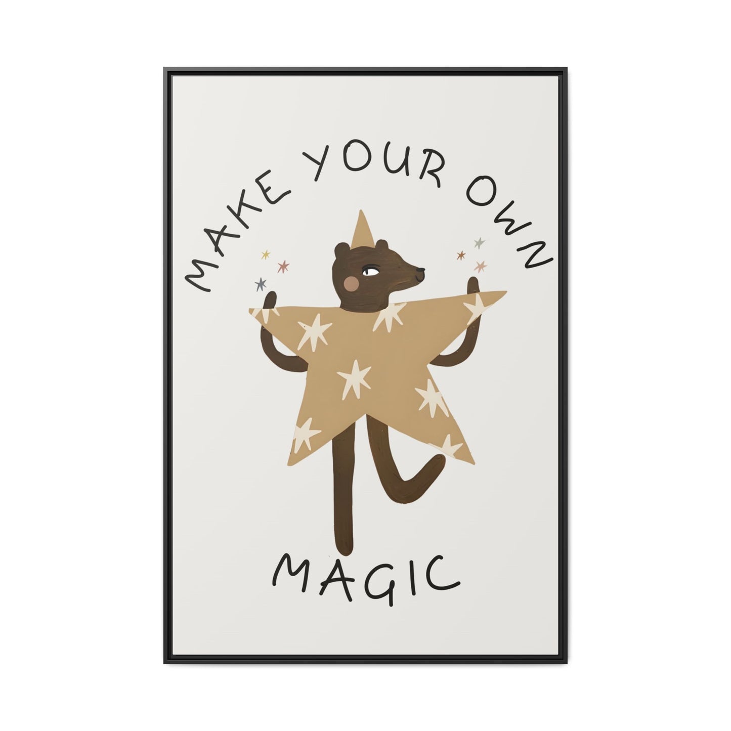 Magic-Inspiring Framed Canvas Art | Home Decor, Wall Art, Inspirational Gift, Bear Decor, Kids Room Artwork