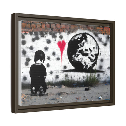 Framed Matte Canvas Art - Love for the World - Wall Decor for Home and Office