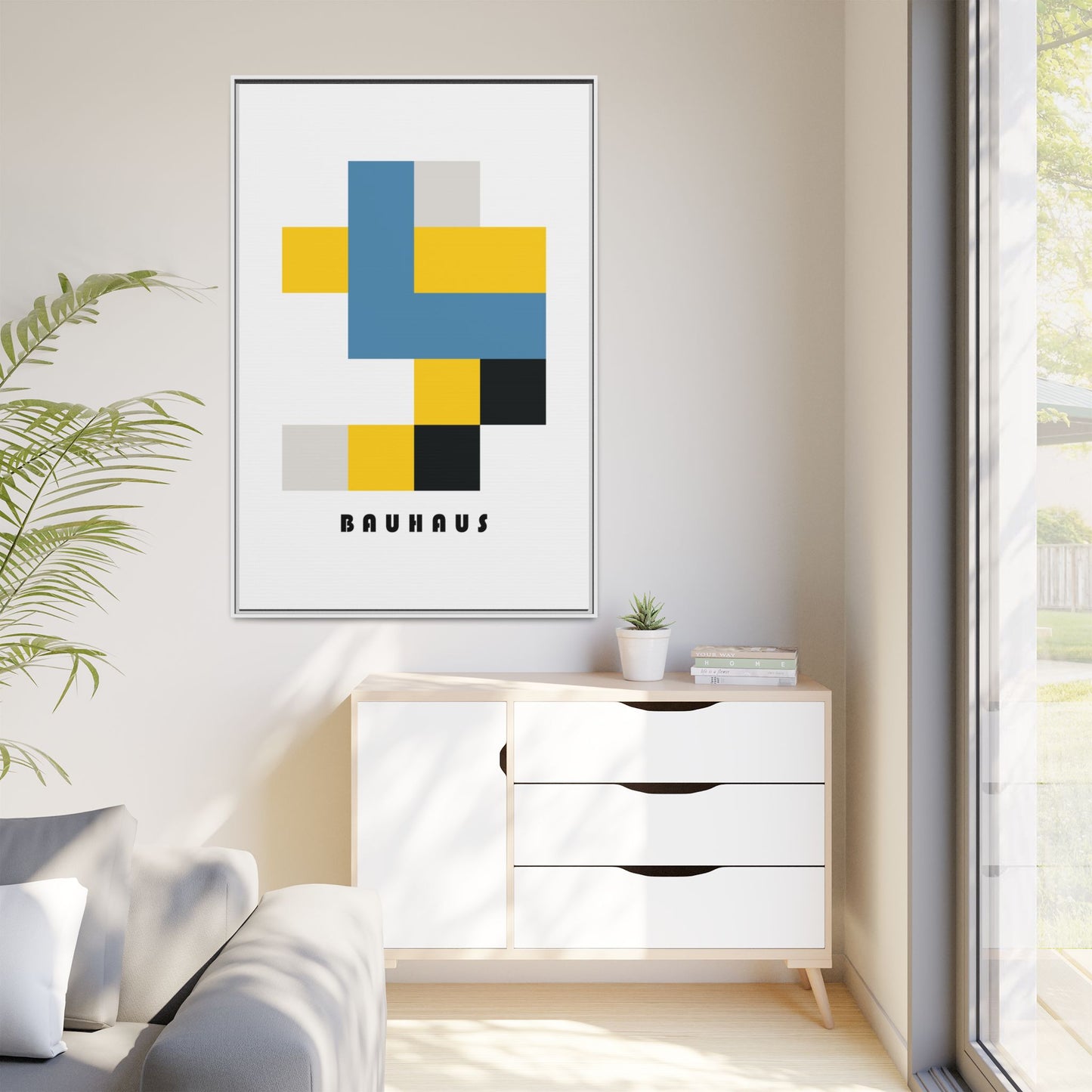 Bauhaus Art Canvas Print - Framed Modern Wall Decor