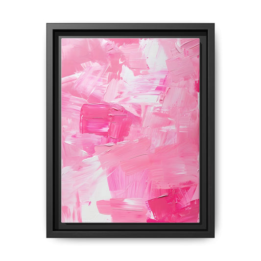 Framed Abstract Art Print, Modern Wall Decor for Home, Office, Pink Canvas, Chic Decor, Birthday Gift, Unique Artwork