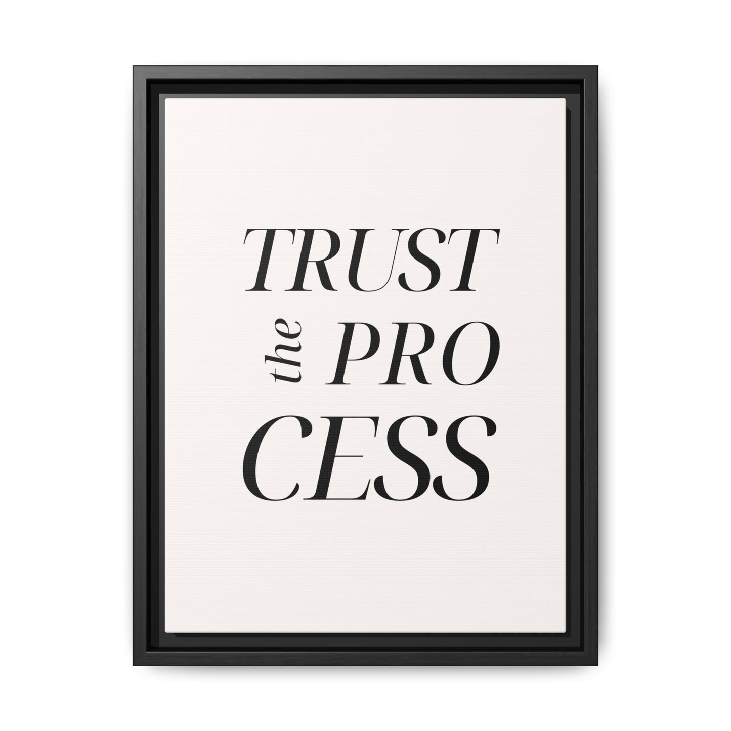 Inspirational Framed Canvas Wall Art - 'Trust the Process'