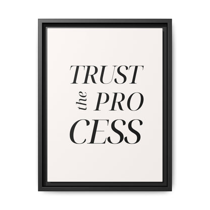 Inspirational Framed Canvas Wall Art - 'Trust the Process'
