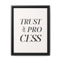 Inspirational Framed Canvas Wall Art - 'Trust the Process'