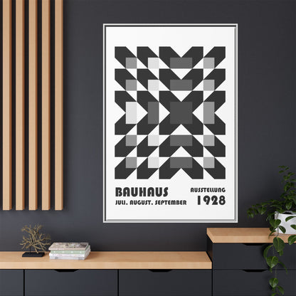 Bauhaus Abstract Framed Canvas Art - Modern Wall Decor for Design Lovers