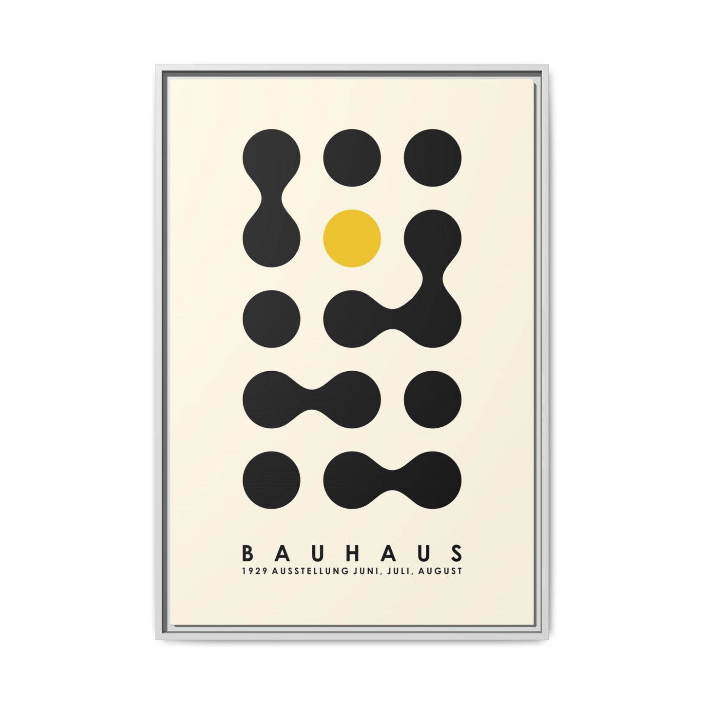 Bauhaus Inspired Framed Canvas Art - Modern Wall Decor
