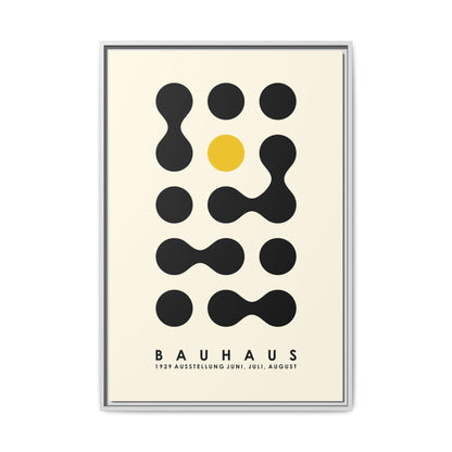 Bauhaus Inspired Framed Canvas Art - Modern Wall Decor