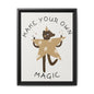 Magic-Inspiring Framed Canvas Art | Home Decor, Wall Art, Inspirational Gift, Bear Decor, Kids Room Artwork