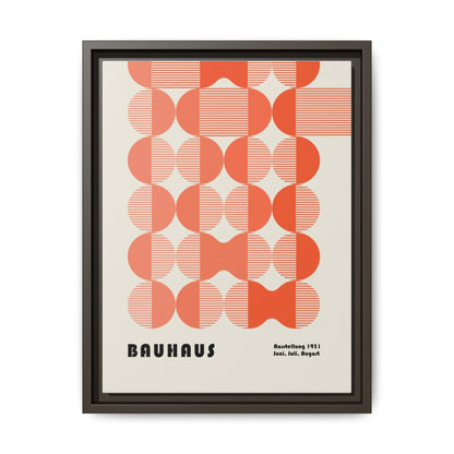 Modern Bauhaus Art Print - Framed Matte Canvas Decor