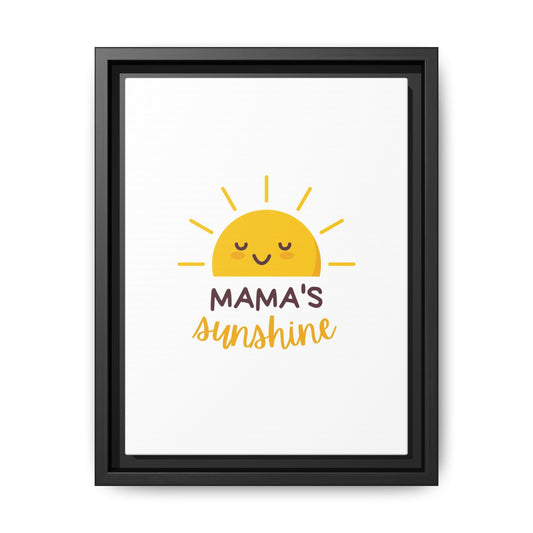 Framed Canvas Art Print, Cheerful Sun Decor for Mother's Day, Kids Room Wall Art, Positive Vibes Poster, Gift for Moms