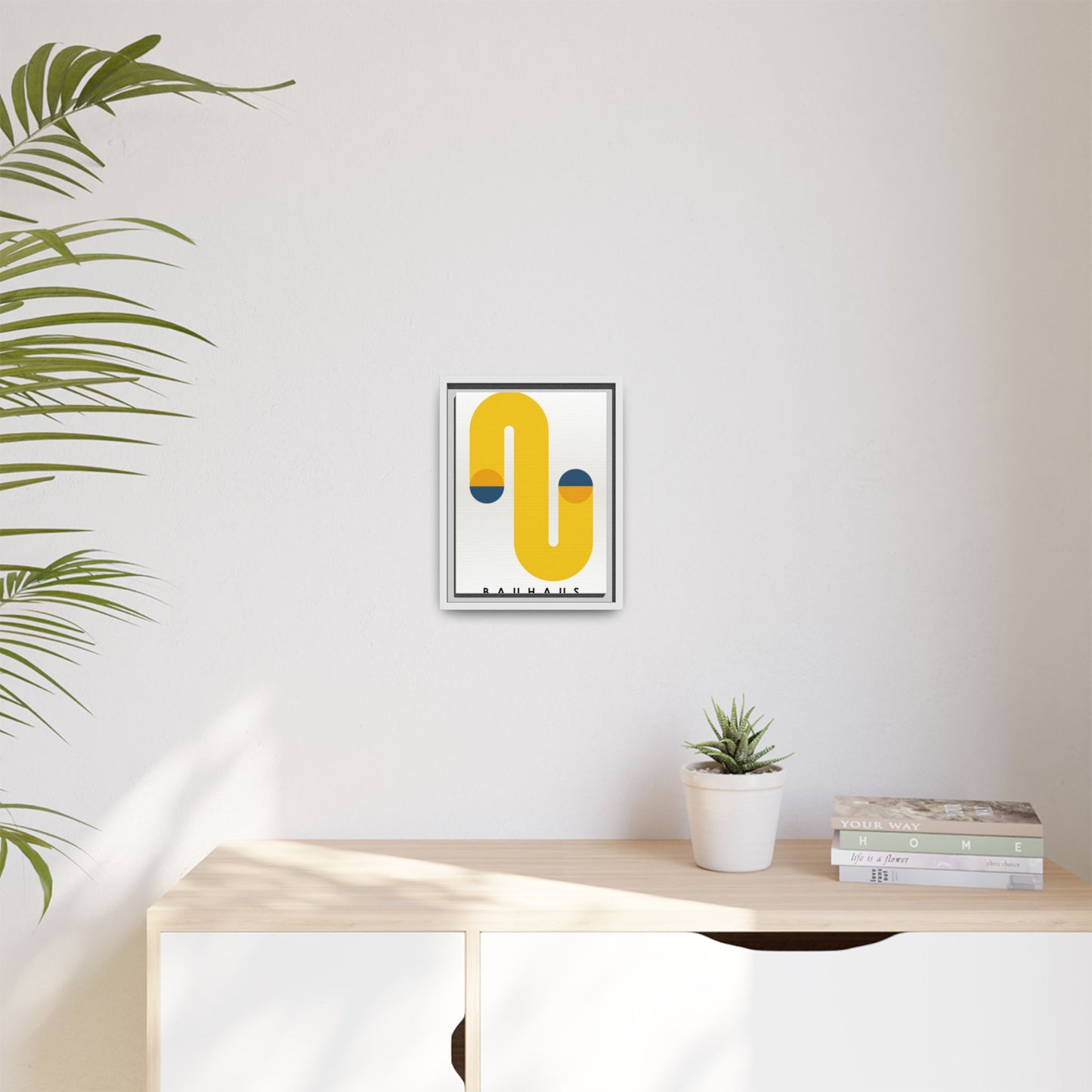 Bauhaus-Inspired Framed Matte Canvas Art - Modern Wall Decor
