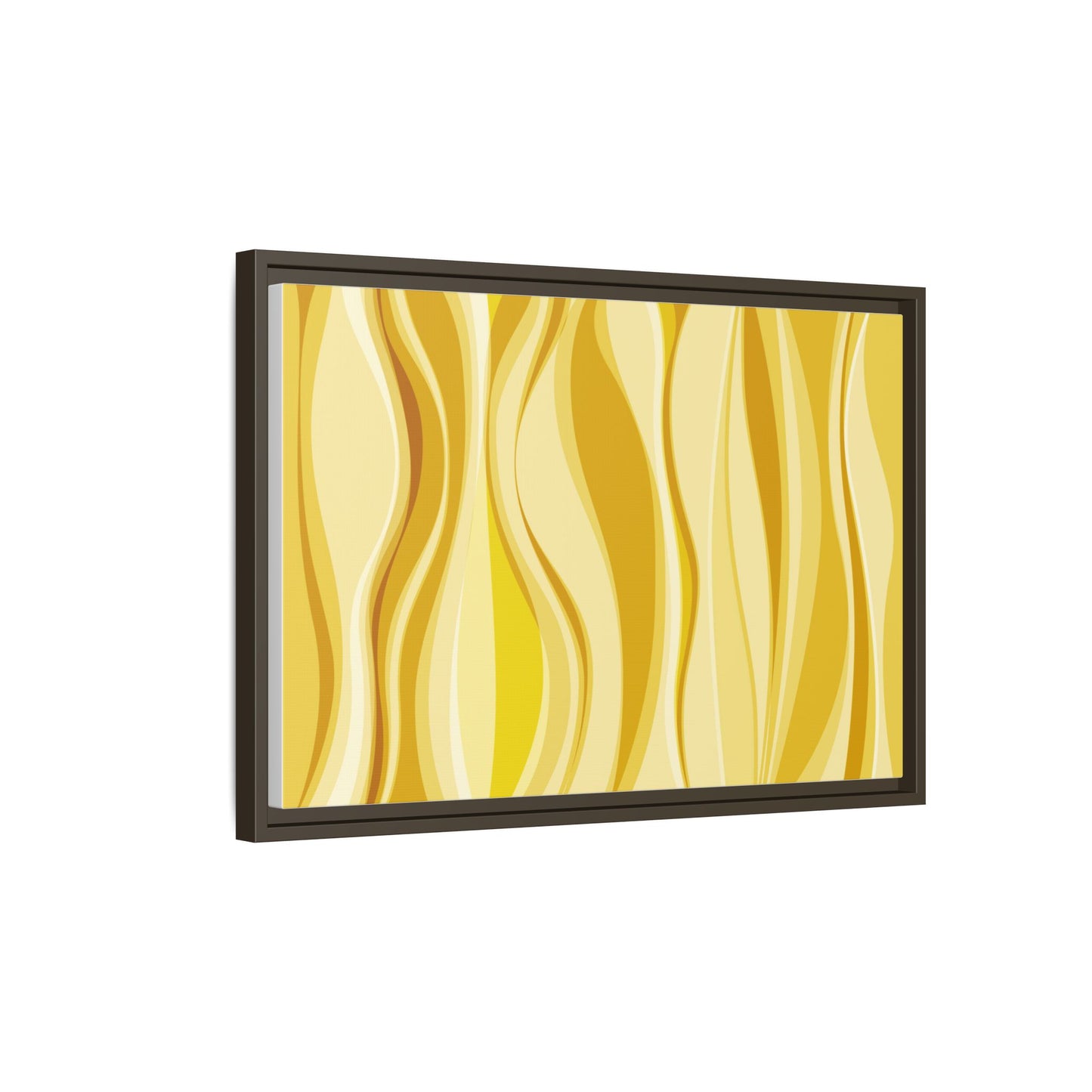 Modern Abstract Framed Art Print, Yellow Wave Canvas, Home Décor, Wall Art, Minimalist Design, Gift for Her, Art for Living Room
