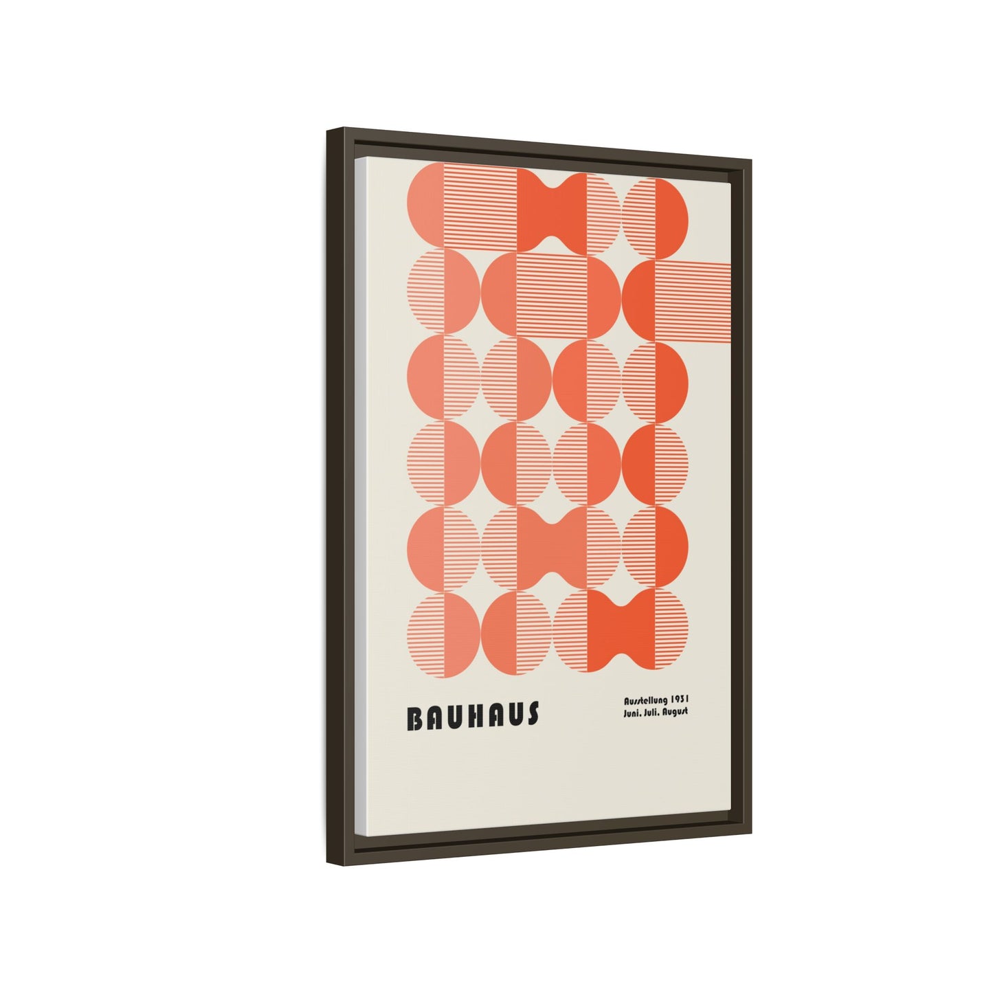 Modern Bauhaus Art Print - Framed Matte Canvas Decor