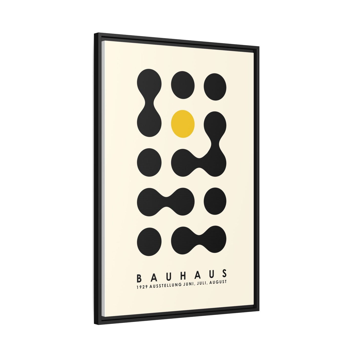 Bauhaus Inspired Framed Canvas Art - Modern Wall Decor