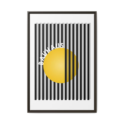 Bauhaus Art Canvas Framed Print - Modern Multi-color Wall Decor