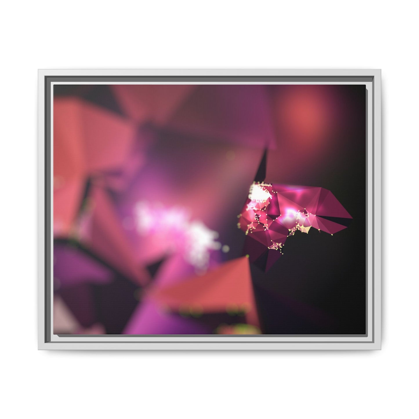 Framed Matte Canvas Abstract Art Print - Multi-Color Décor