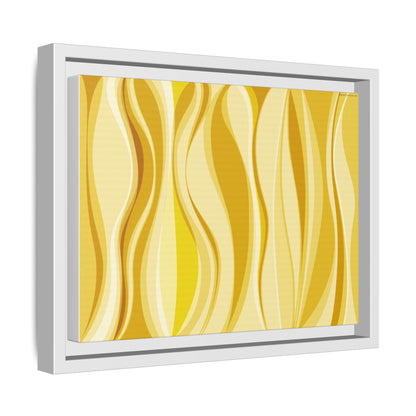 Modern Abstract Framed Art Print, Yellow Wave Canvas, Home Décor, Wall Art, Minimalist Design, Gift for Her, Art for Living Room