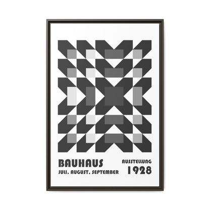 Bauhaus Abstract Framed Canvas Art - Modern Wall Decor for Design Lovers