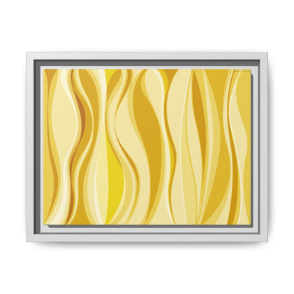 Modern Abstract Framed Art Print, Yellow Wave Canvas, Home Décor, Wall Art, Minimalist Design, Gift for Her, Art for Living Room