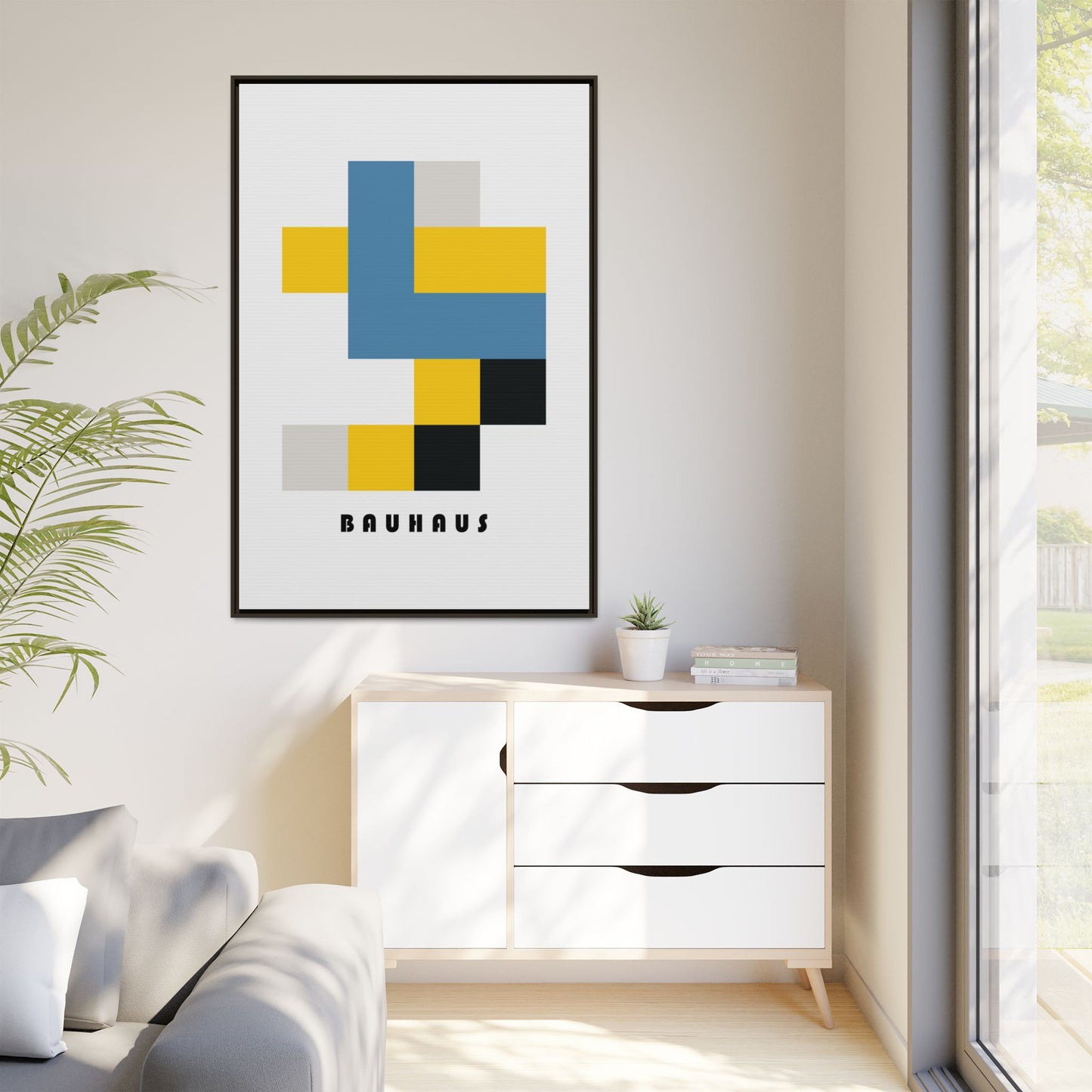Bauhaus Art Canvas Print - Framed Modern Wall Decor