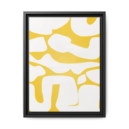 Abstract Yellow Art Print - Framed Matte Canvas Wall Decor