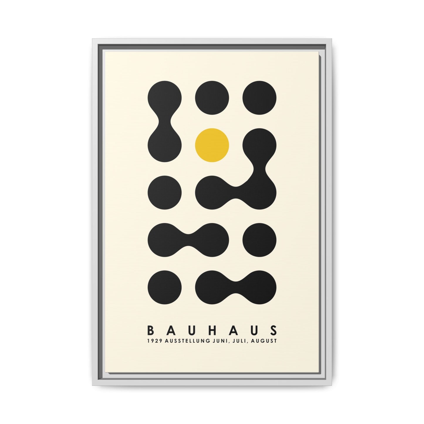 Bauhaus Inspired Framed Canvas Art - Modern Wall Decor