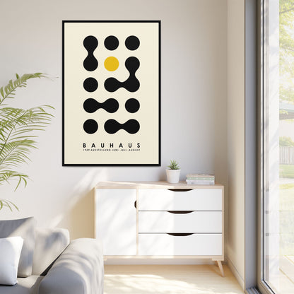 Bauhaus Inspired Framed Canvas Art - Modern Wall Decor