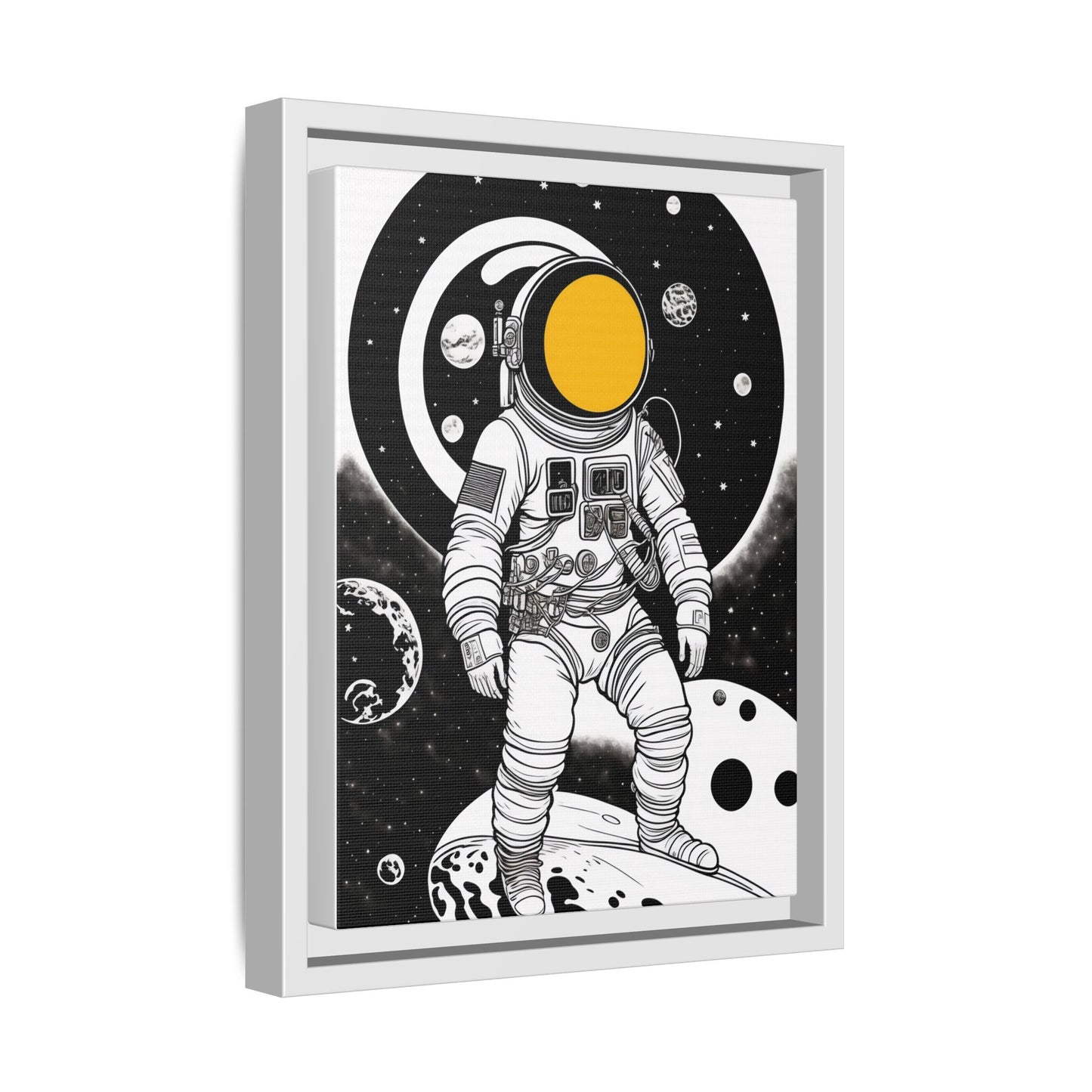 Astronaut Canvas Print, Cosmic Wall Art, Space Decor for Kids, Modern Home Decoration, Gift for Space Enthusiasts, Unique Astronaut Wall Art