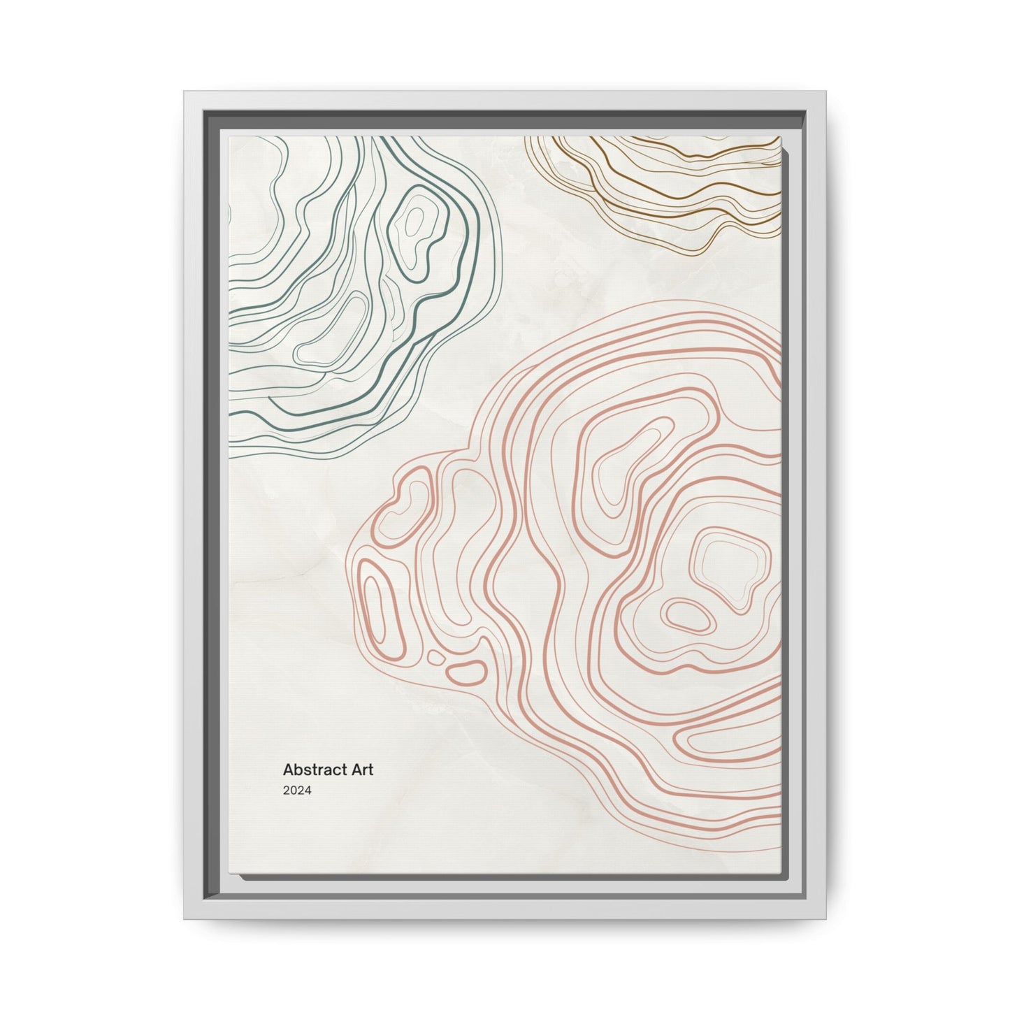 Abstract Multi-Color Framed Canvas Art Print - 2024 Decor