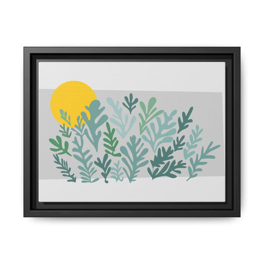 Framed Art Print - Colorful Leafy Design, Home Decor, Botanical Wall Art, Nature-Inspired Gift, Modern Aesthetic, Ideal for Living Room.