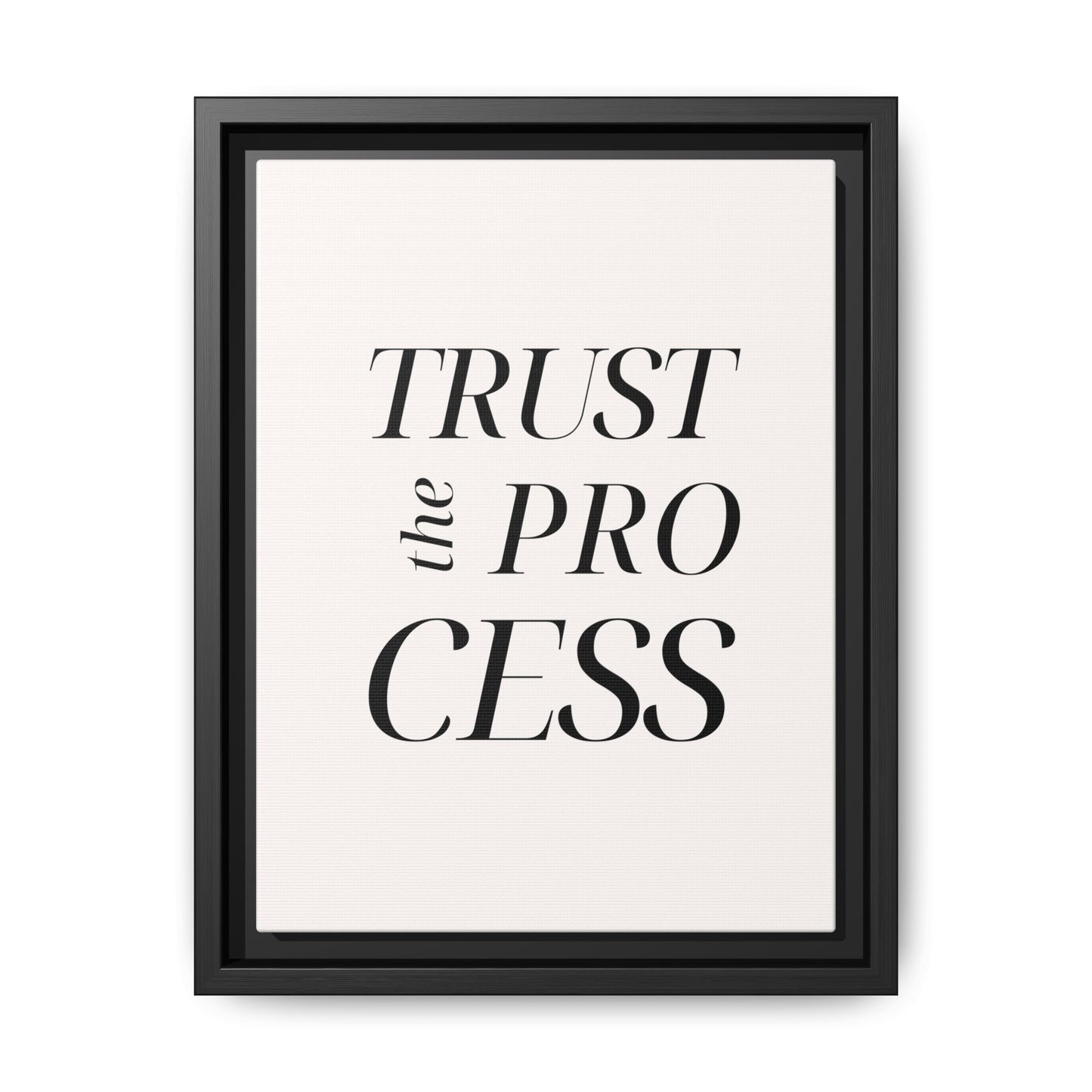 Inspirational Framed Canvas Wall Art - 'Trust the Process'