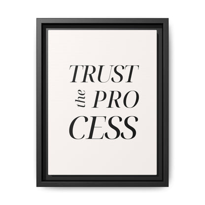 Inspirational Framed Canvas Wall Art - 'Trust the Process'