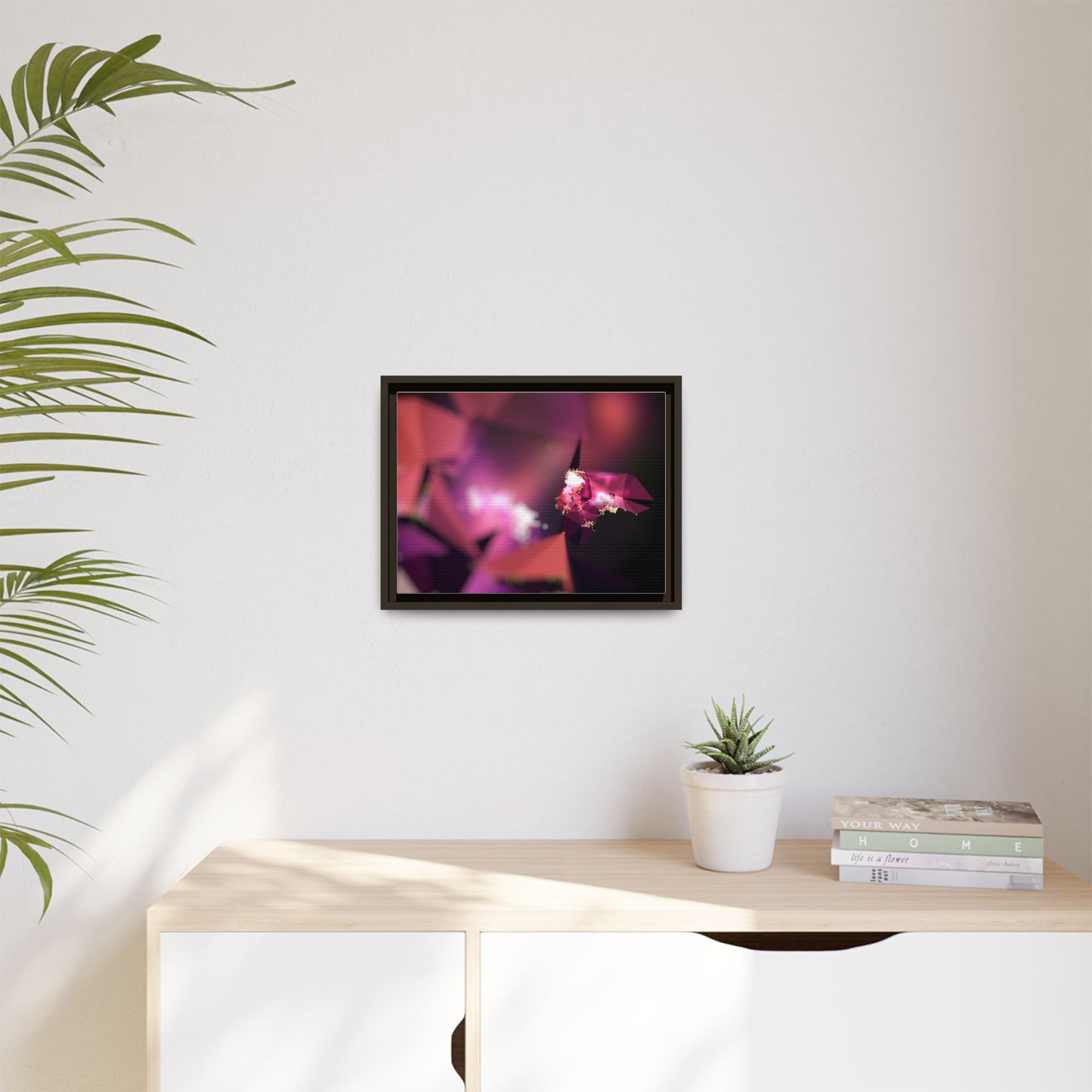 Framed Matte Canvas Abstract Art Print - Multi-Color Décor